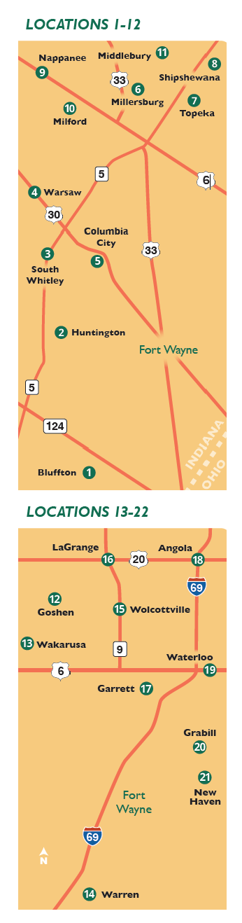 Indiana Drop Box Route Map